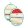 Fiesta Tropical Stripe 2-pc. Pot Holder Set In Blue