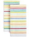 Fiesta Tropical Stripe Kitchen Towels, Set Of 2 In Multi