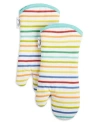 Fiesta Tropical Stripe Oven Mitts, Set Of 2 In Multi