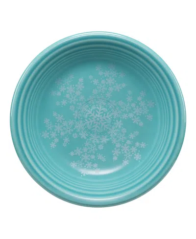Fiesta Turquoise Snowflakes 7.25" Classic Rim Salad Plate, Exclusively At Macy's In Blue
