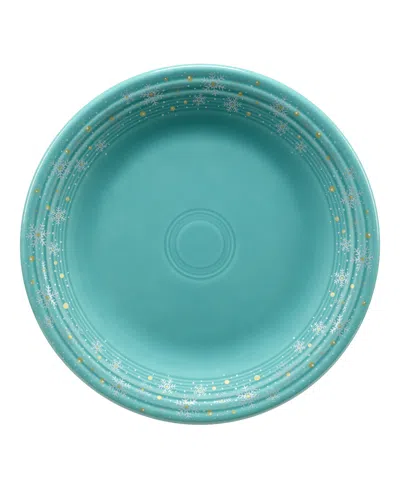 Fiesta Turquoise Snowflakes Classic Rim Dinner Plate, Exclusively At Macy's In Blue