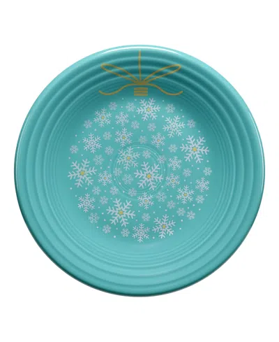 Fiesta Turquoise Snowflakes Luncheon 9" Ornament Plate, Exclusively At Macy's In Blue