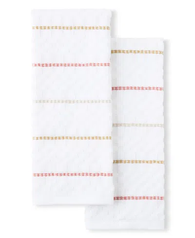 Fiesta Valencia Cotton Kitchen Towel Set Of 2, 16" X 28" In Multi