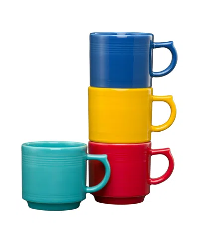 Fiesta Vibrant 16 Oz. Stackable Mugs, Set Of 4 In Multi