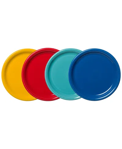 Fiesta Vibrant Bistro Coupe Dinner Plates, Set Of 4 In Multi
