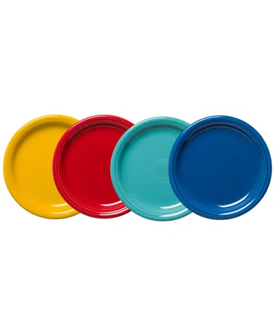 Fiesta Vibrant Bistro Coupe Salad Plates, Set Of 4 In Multi