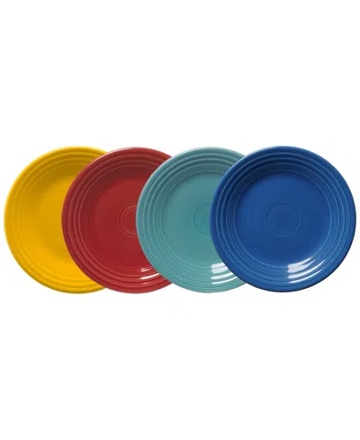 Fiesta Vibrant Classic Rim Luncheon Plates, Set Of 4
