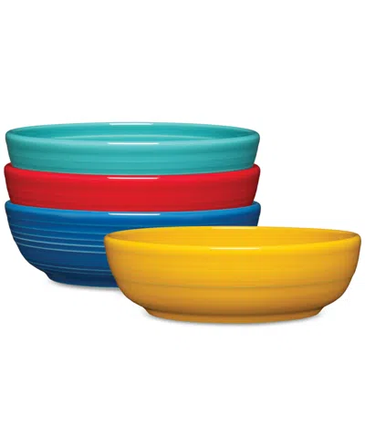 Fiesta Vibrant Coupe 6.75" Salad Bowls, Set Of 4 In Multi