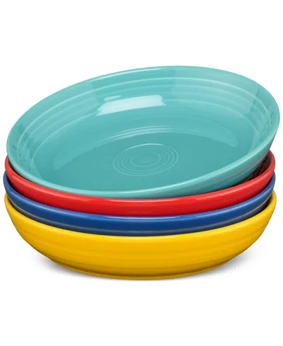 Fiesta Vibrant Coupe 8.5" Luncheon Bowls, Set Of 4 In Multi
