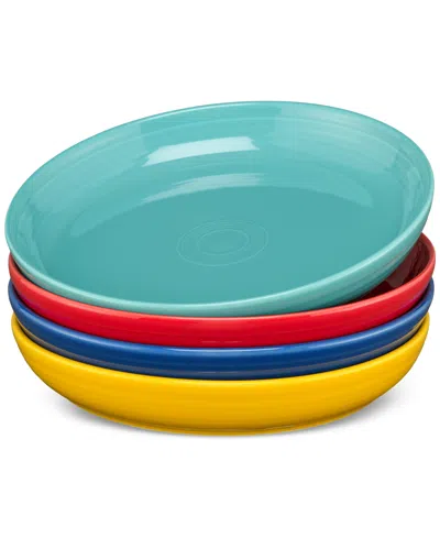 Fiesta Vibrant Coupe Dinner Bowls, Set Of 4 In Multi