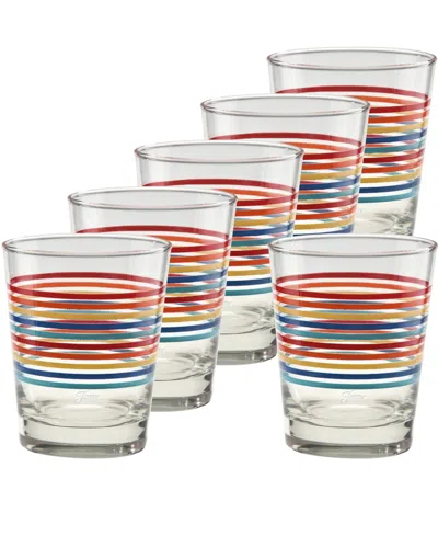 Fiesta Vibrant Double Old Fashioned Glasses, Set Of 6 In Multi
