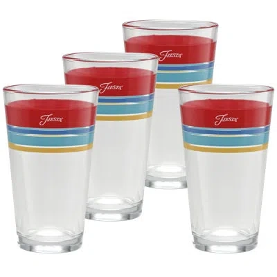 Fiesta Vibrant Edgeline Glass In Blue;red