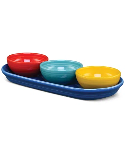Fiesta Vibrant Mixed Colors 4 Pc. Condiment Set In Multi