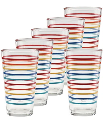 Fiesta Vibrant Tapered Cooler Glasses, Set Of 6 In Multi
