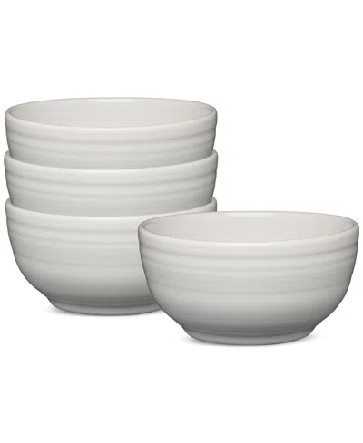 Fiesta White Bistro Coupe 5.5" Cereal Bowls, Set Of 4