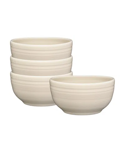 Fiesta White Bistro Coupe 5.5" Cereal Bowls, Set Of 4 In Neutral