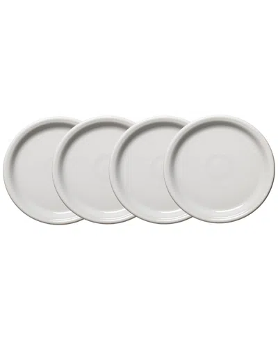 Fiesta White Bistro Coupe 9" Luncheon Plates, Set Of 4