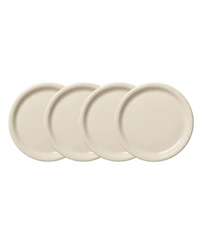 Fiesta White Bistro Coupe Dinner Plates, Set Of 4 In Neutral