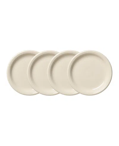 Fiesta White Bistro Coupe Salad Plates, Set Of 4 In Neutral