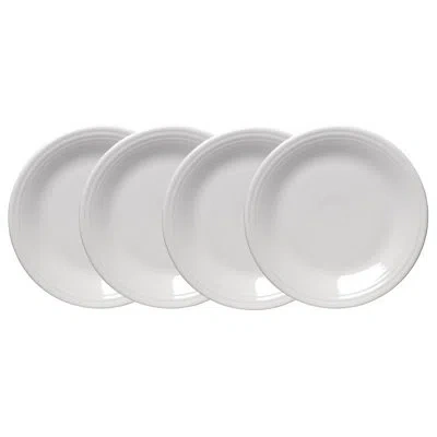 Fiesta White Classic Rim 10 1/2 Inch Dinner Plate, Set Of 4