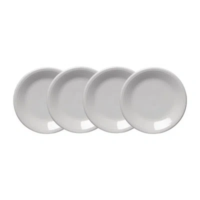 Fiesta White Classic Rim 7 1/4 Inch Salad Plate, Set Of 4