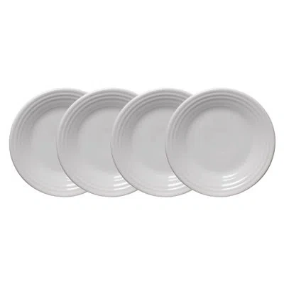 Fiesta White Classic Rim 9 Inch Luncheon Plate, Set Of 4