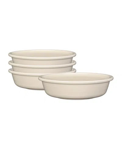 Fiesta White Classic Rim Cereal Bowls, Set Of 4 In Neutral