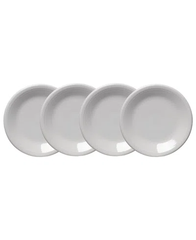 Fiesta White Classic Rim Salad Plates, Set Of 4