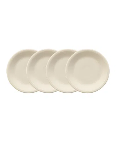 Fiesta White Classic Rim Salad Plates, Set Of 4 In Neutral