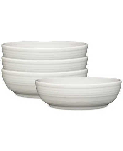 Fiesta White Coupe 6.75" Salad Bowls, Set Of 4