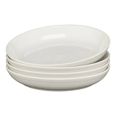 Fiesta White Coupe 8 1/2 Inch Luncheon Bowl 26 Oz, Set Of 4