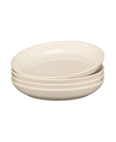 Fiesta White Coupe Luncheon Bowls, Set Of 4 In Neutral