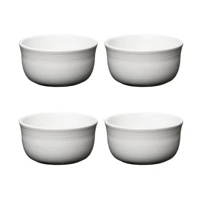 Fiesta White Set Of 4 All-purpose 6-inch 28oz Gusto Bowls In Gray