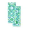Fiesta Worn Tiles 2-pc. Kitchen Towel Set In Blue