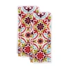 Fiesta Worn Tiles 2-pc. Kitchen Towel Set In Red