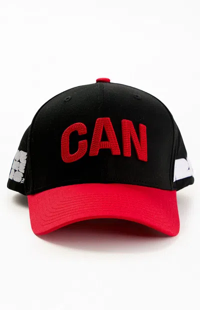 Fifa Embroidered Canada Pro Crown Snapback Hat In Black