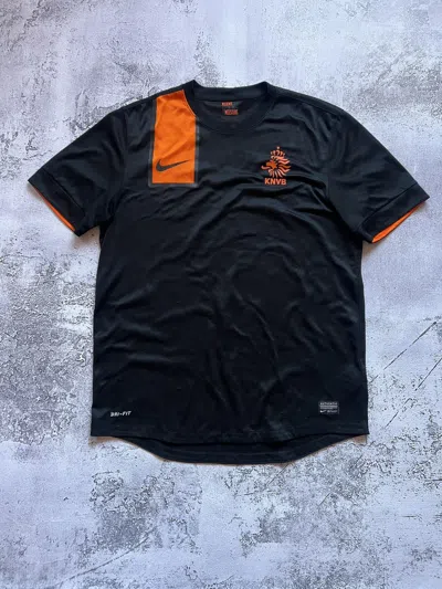 Pre-owned Fifa World Cup X Nike 2012 2014 Netherlands National Nike Away Kit Soccer Jersey In Black