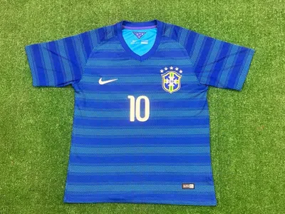 Pre-owned Fifa World Cup X Nike 2014 World Cup Brazil Away Neymar Jr Jersey In Blue