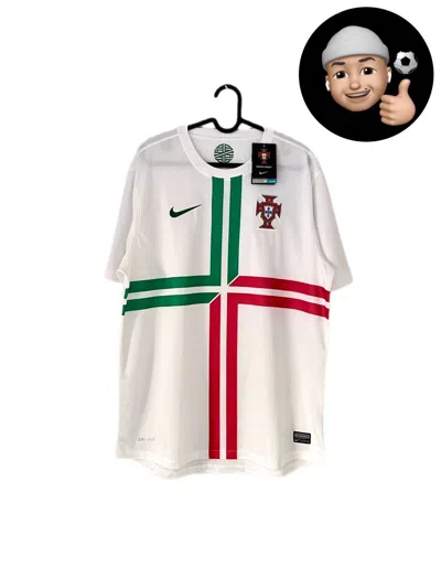 Pre-owned Fifa World Cup X Nike New 2012 2014 Portugal National Nike Away Kit Soccer Jersey In White