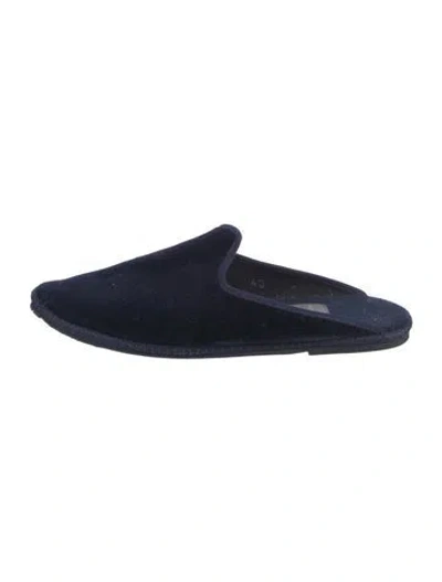 Pre-owned Fifi Venezia Velvet Slippers In Blue