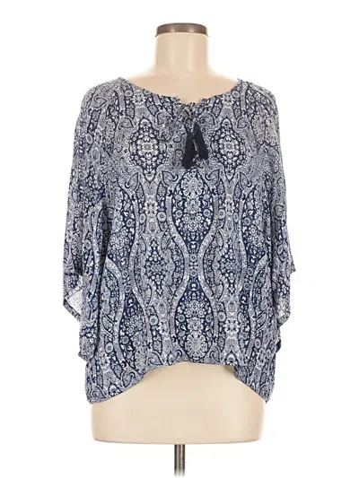 Pre-owned Fifteen Twenty 3/4 Sleeve Blouse In Blue