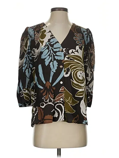 Pre-owned Fifteen Twenty 3/4 Sleeve Blouse In Brown