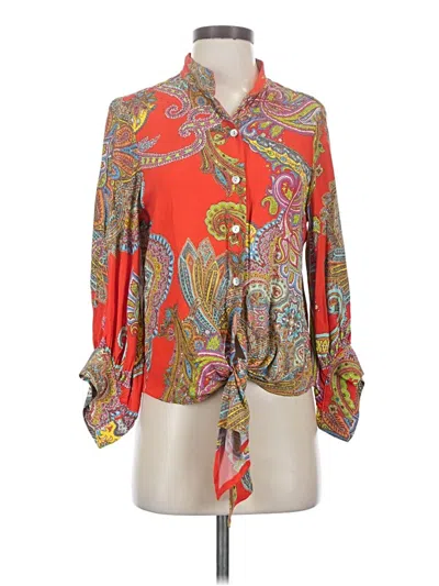 Pre-owned Fifteen Twenty 3/4 Sleeve Blouse In Orange