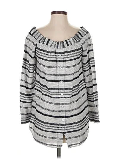 Pre-owned Fifteen Twenty 3/4 Sleeve Blouse In Silver