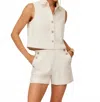 Fifteen Twenty Addison Vest In Natural In White