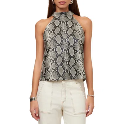 Fifteen Twenty Alexis Faux Leather Halter Top In Multi