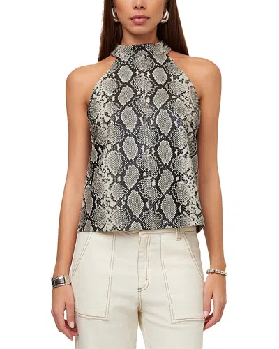 Fifteen Twenty Alexis Faux Leather Halter Top In Multi