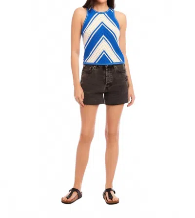 FIFTEEN TWENTY ALICE CROCHET TANK IN BLUE