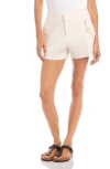 Fifteen Twenty Alma High Waist Shorts In Ecru