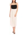 Fifteen Twenty Anetta Contrast Midi Dress In Cream And Black In Neutral